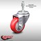 Service Caster 3.5 Inch SS Red Polyurethane Wheel Swivel 10mm Threaded Stem Caster SCC SCC-SSTS20S3514-PPUB-RED-M1015 - alternate 4